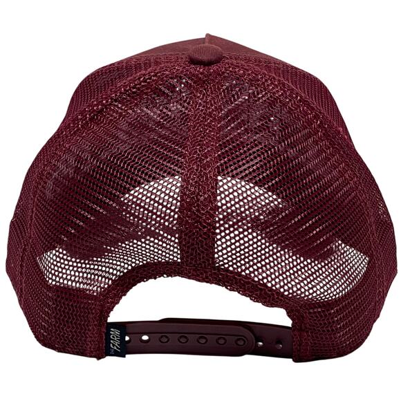 Goorin Bros The Farm Panther Trucker Snapback Hat Cap Maroon New - Picture 3 of 7